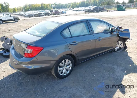 2012 Honda Civic Lx из США, поврежденный, VIN 2HGFB2F57CH557377